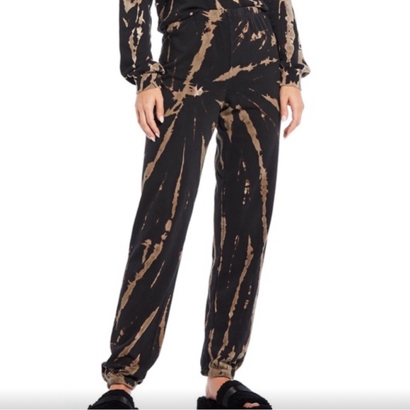 Wildfox Boneyard Easy Sweats NWT Black and Brown Tie Dye - Picture 1 of 2
